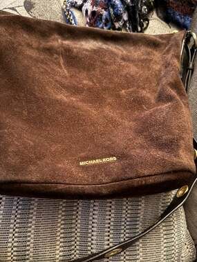 Michael Kors Brown Suede Tassel Hobo Shoulder Bag